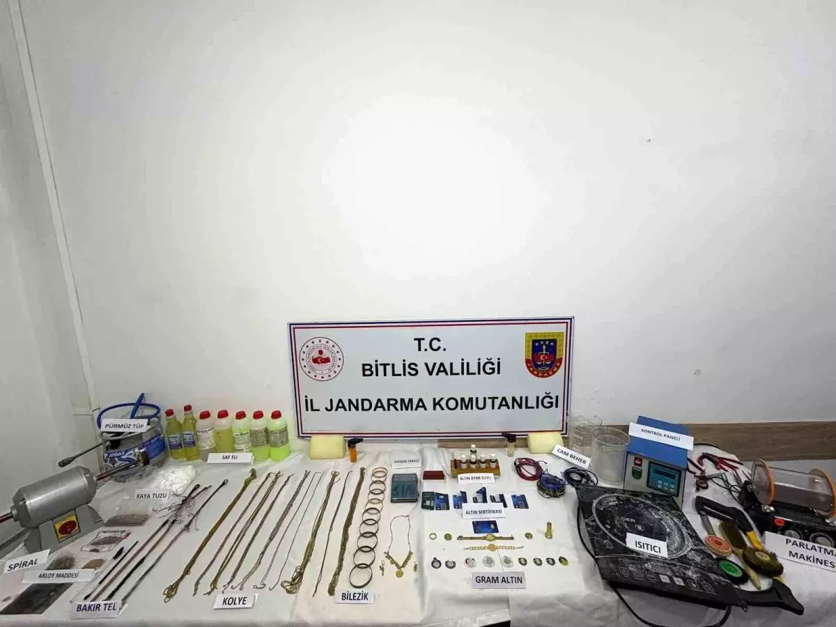 Bitlis'teki sahte altın operasyonunda 2 kişi tutuklandı