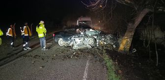 Bursa'da ağaca çarpan otomobildeki 2 kişi öldü, 2 kişi yaralandı