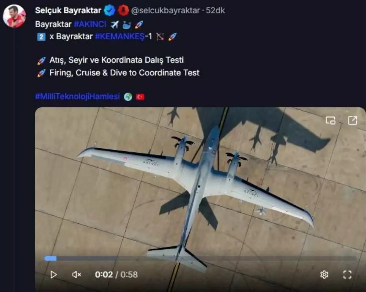 AKINCI TİHA'dan 2 adet KEMANKEŞ ile tam isabet