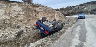 Bilecik'te otomobilin devrildiği kazada 2 kişi yaralandı