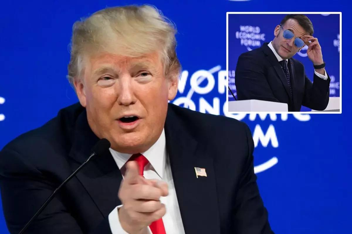 Yeni tarzı Macron'u Trump'ın diline düşürdü! Konuşmasına ara verip dalgasını geçti