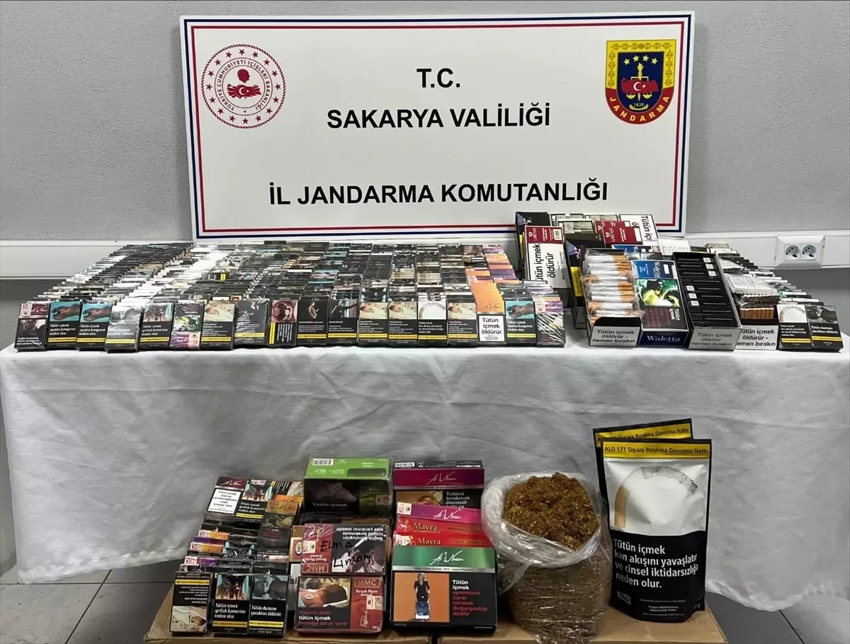 Sakarya'da 1 ton 260 kilogram kaçak tütün ele geçirildi