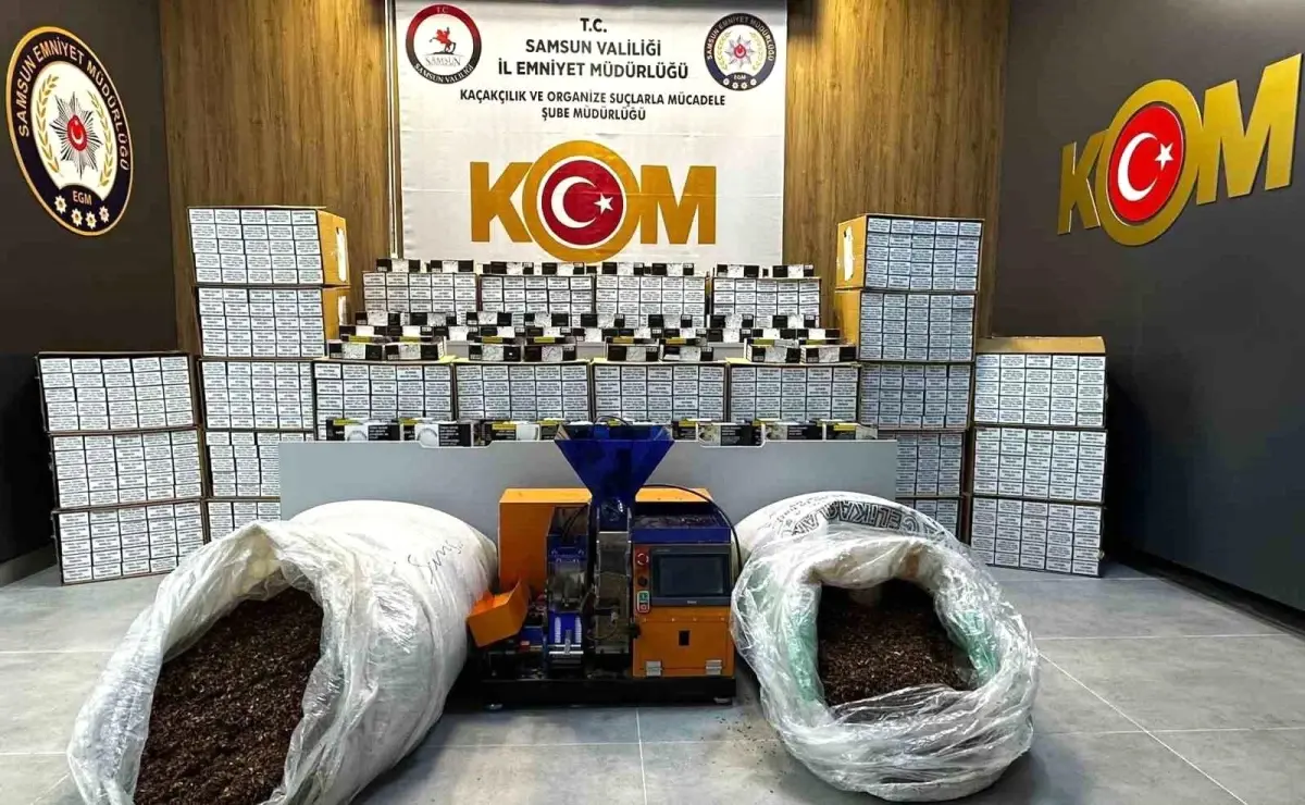 Samsun'da kaçak sigara ve tütün operasyonu: 280 bin adet makaron, 40 bin adet sigara ele geçirildi