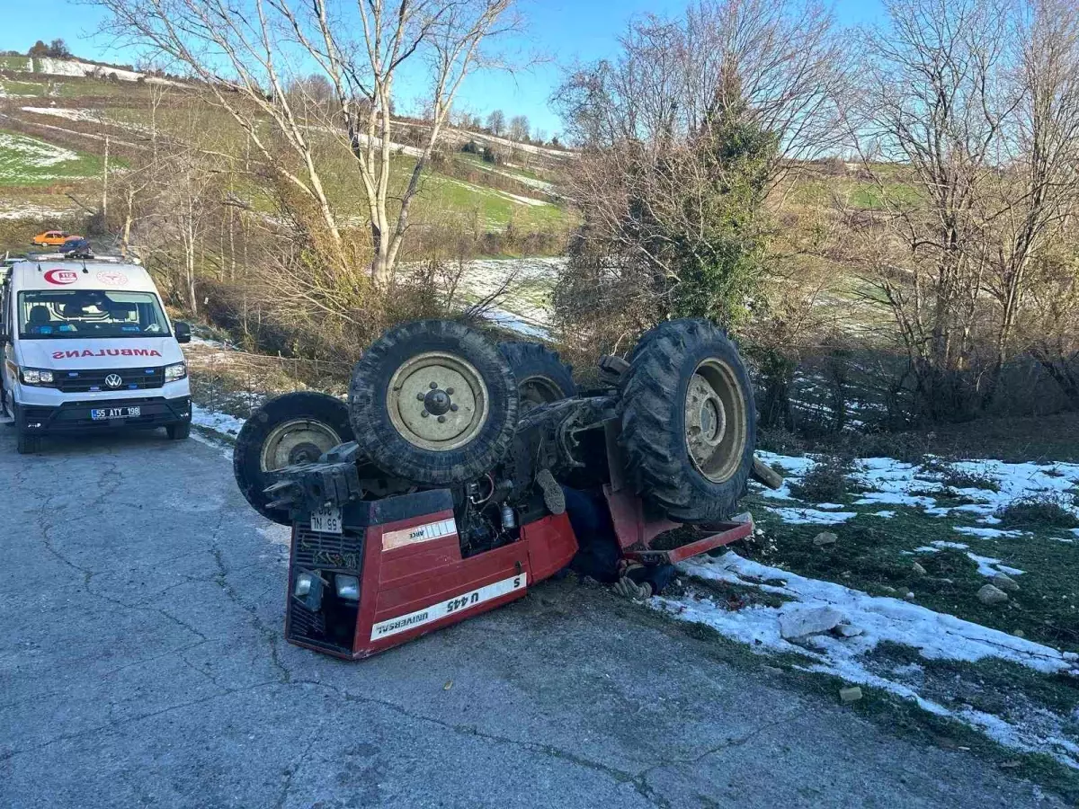 Samsun'da traktör kazası: 1 ölü