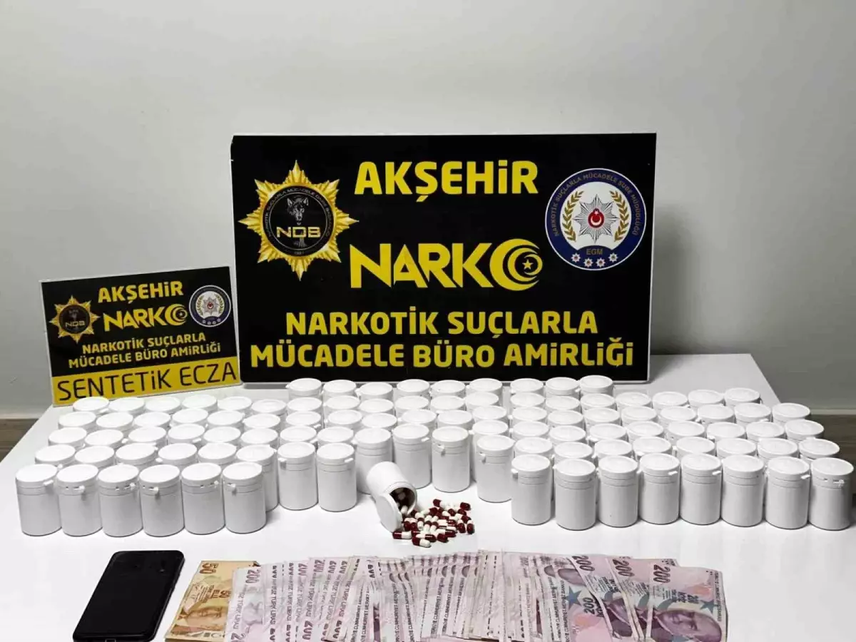 Akşehir'de uyuşturucu operasyonu: 5 bin 500 hap ele geçirildi