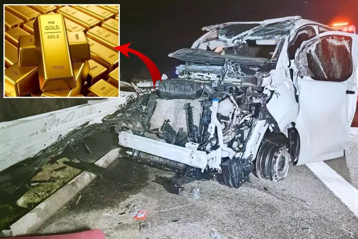 Zırhlı araç takla attı! Kilolarca altın buhar oldu