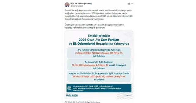 EMEKLİ MAAŞ FARI ÖDEME TARİHLERİ 2026 TAKVİMİ: SSK, BAĞ-KUR emekli zam farkları ne zaman yatacak? Bakan Işıkhan açıkladı!