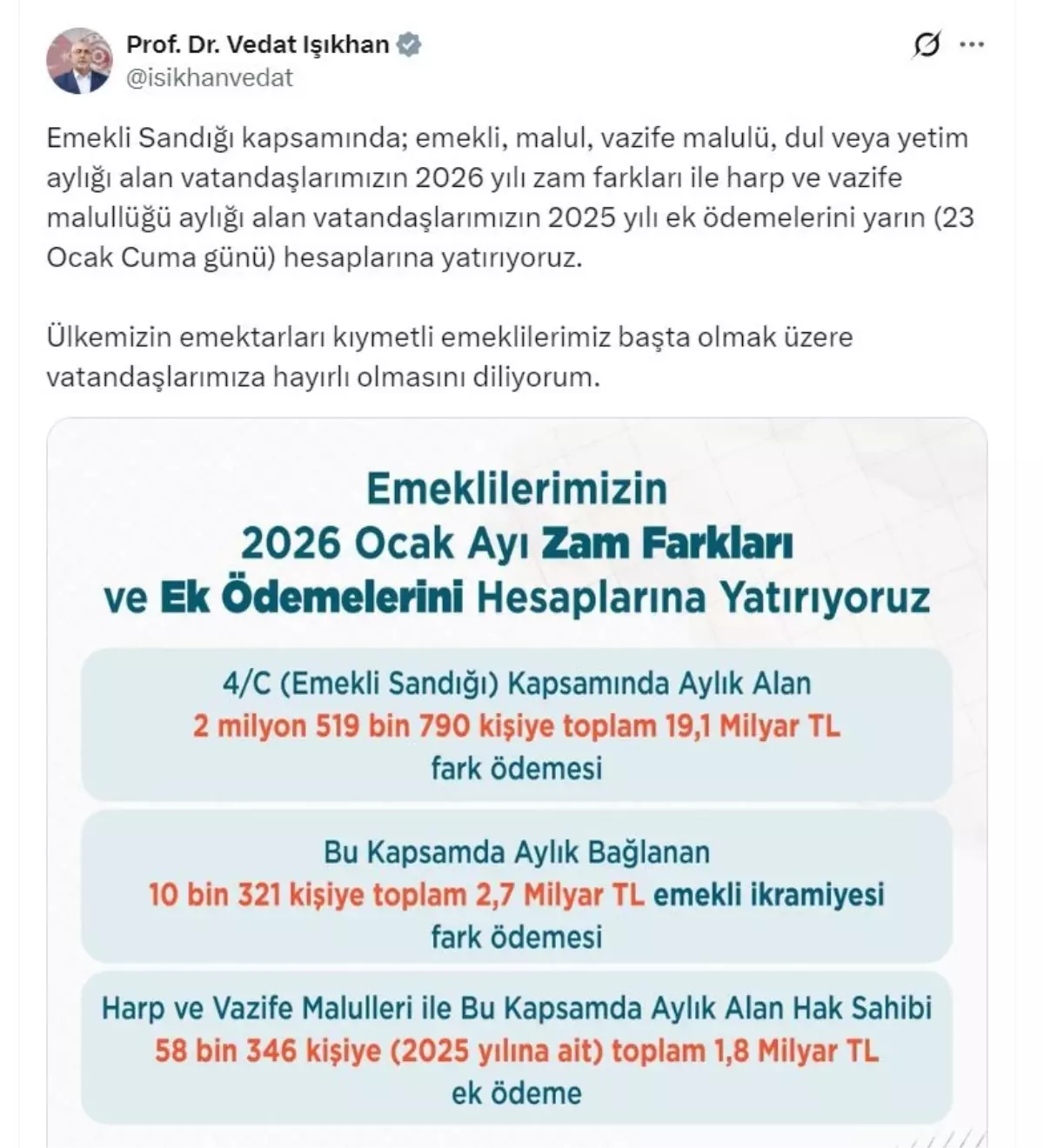 Emekli Sandığı maaş farkları yarın hesaplara yatırılacak