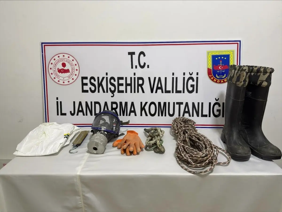 Eskişehir'de izinsiz kazı yapan 8 şüpheli suçüstü yakalandı