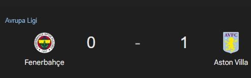 Fenerbahçe elendi mi, Fenerbahçe Avrupa'dan elendi mi (Fenerbahçe Aston Villa)?