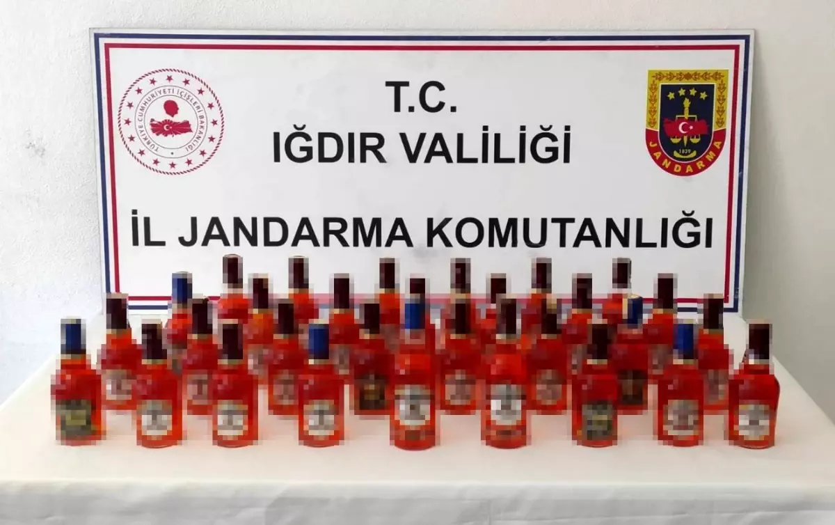 Iğdır'da 40 litre kaçak viski ele geçirildi
