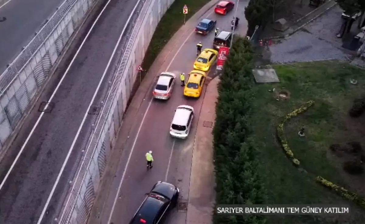 İstanbul'da dron destekli trafik uygulaması