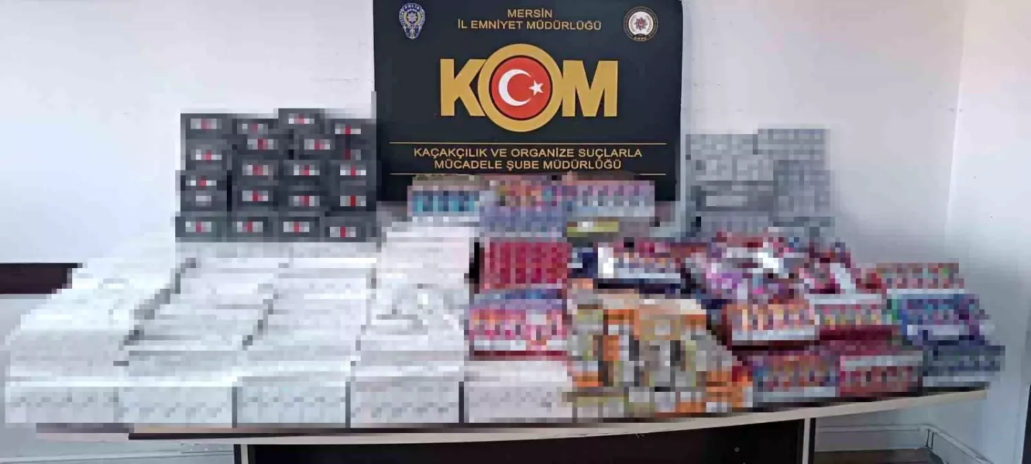 Mersin'de binlerce kaçak ürün ele geçirildi