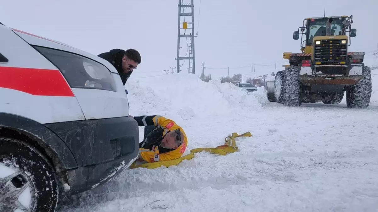 Kars'ta 2 Metre Kar Altında Hastaneye Ulaştırılan Minik Adar