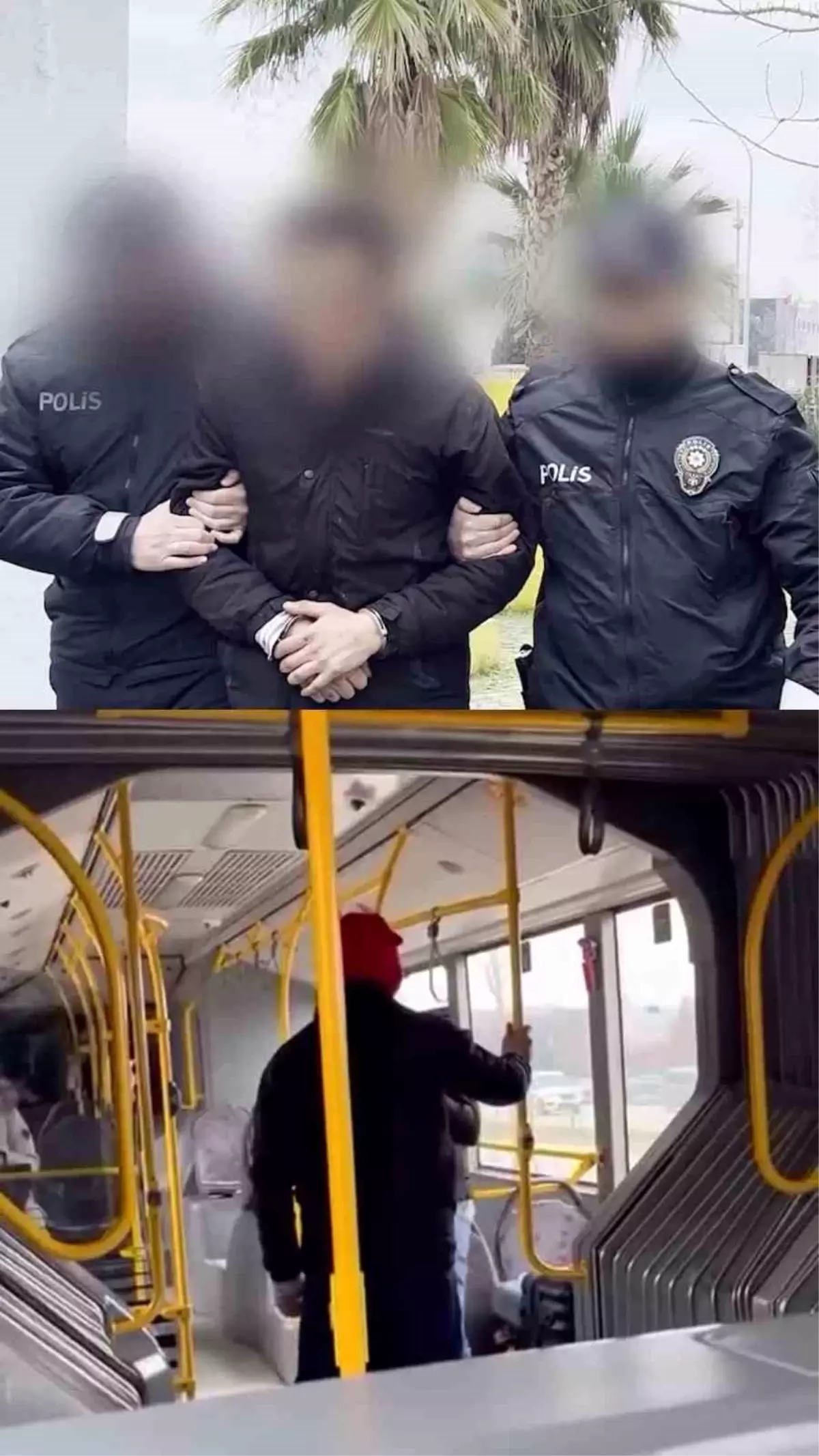 Otobüste tartıştığı genci darbeden şüpheli yakalandı