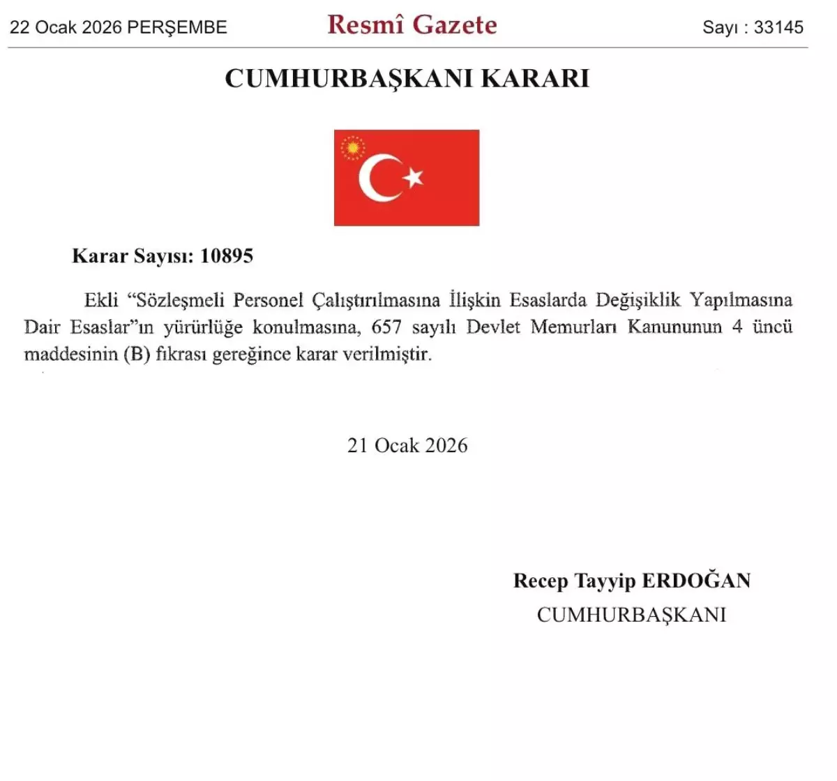 Sözleşmeli Personele Yarı Zamanlı Çalışma Hakkı