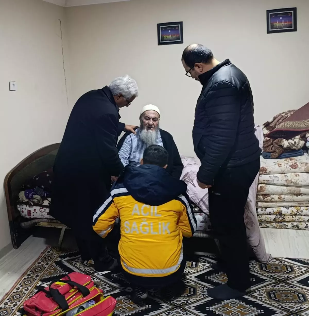 Ağrı'da Paletli Ambulansla Hasta Nakli