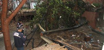 Antalya'da sağanak nedeniyle kullanılmayan bina çöktü
