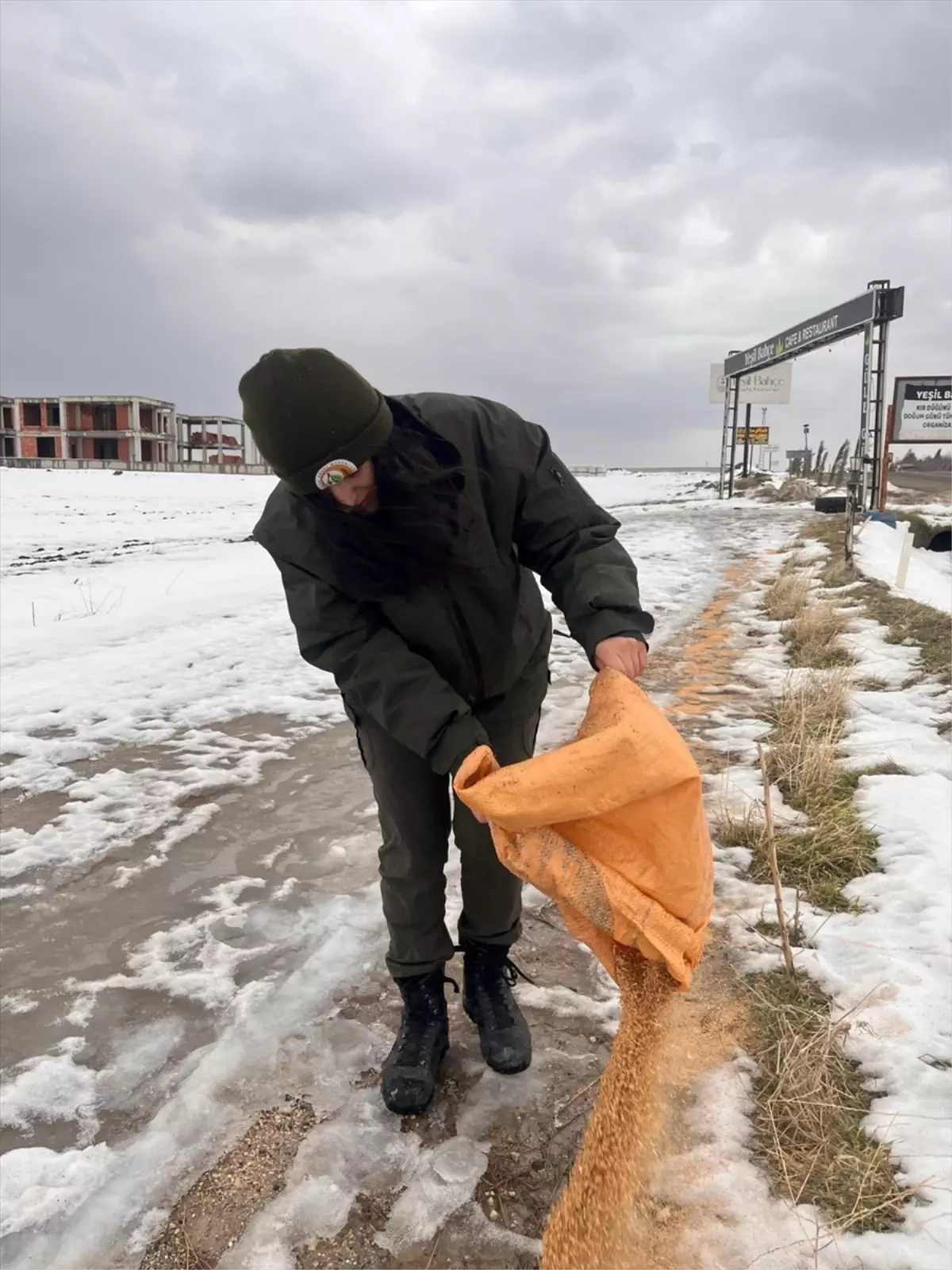 Batman'da kuşlar için doğaya yem bırakıldı