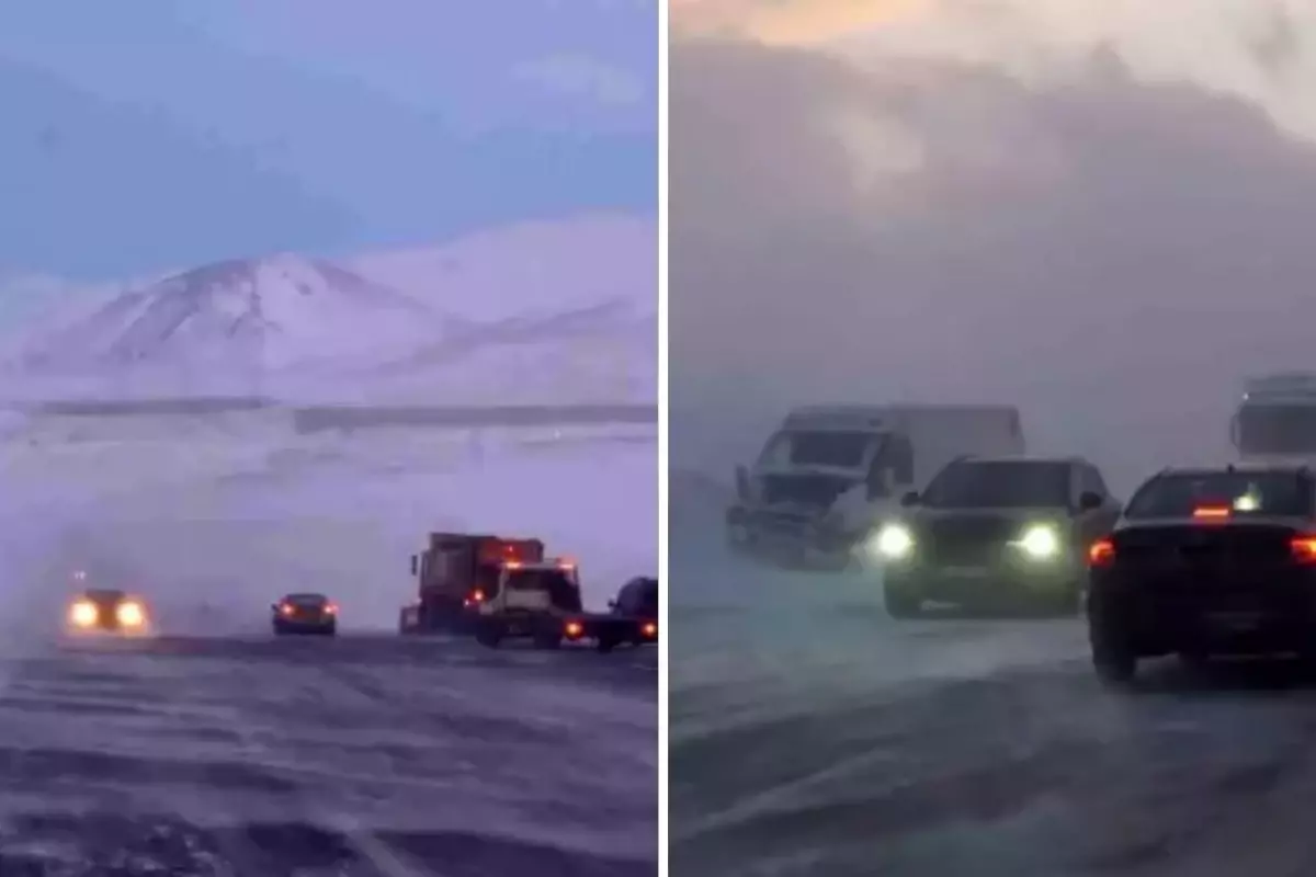 Buzlanan yolda feci zincirleme kaza! Araçlar birbirine girdi