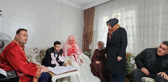 Kar engel olamadı: Nikah salonuna gidemeyen çiftin imzası evde atıldı