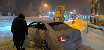 Kar ve tipi nedeniyle Malatya-Kayseri kara yolu ulaşıma kapatıldı