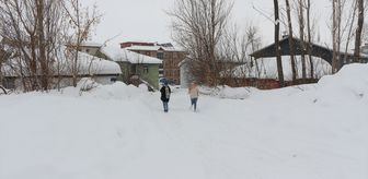 Karlıova'da kar yağışı etkisini sürdürüyor