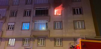 Konya'da apartmanda çıkan yangında 6 kişi dumandan etkilendi