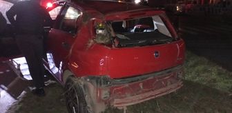 Samsun'da devrilen otomobildeki 2 kişi yaralandı