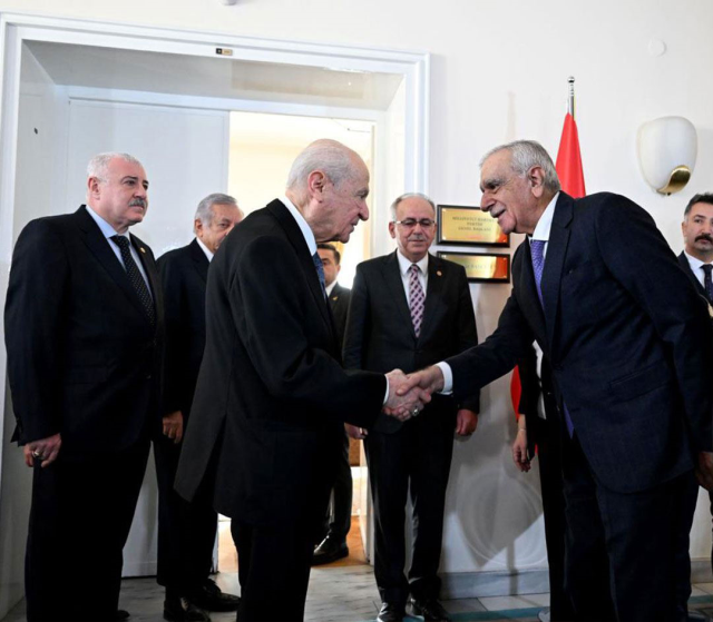 Bahçeli spoke for the first time about his handshake with DEM Party members