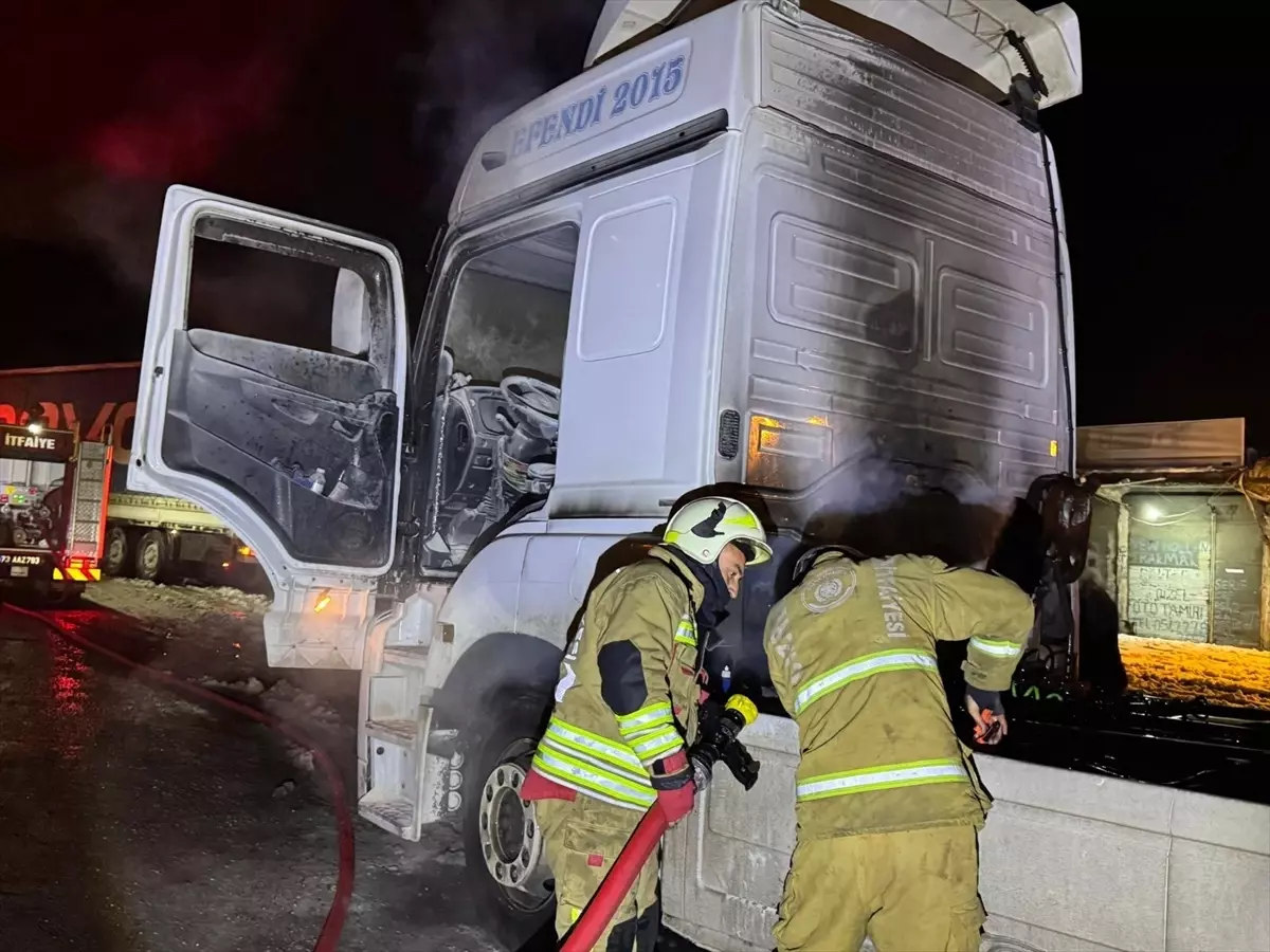 Cizre'de tırda çıkan yangın söndürüldü