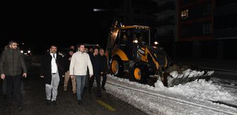 Nusaybin Kaymakamı Çakır, karla mücadele çalışmalarını inceledi