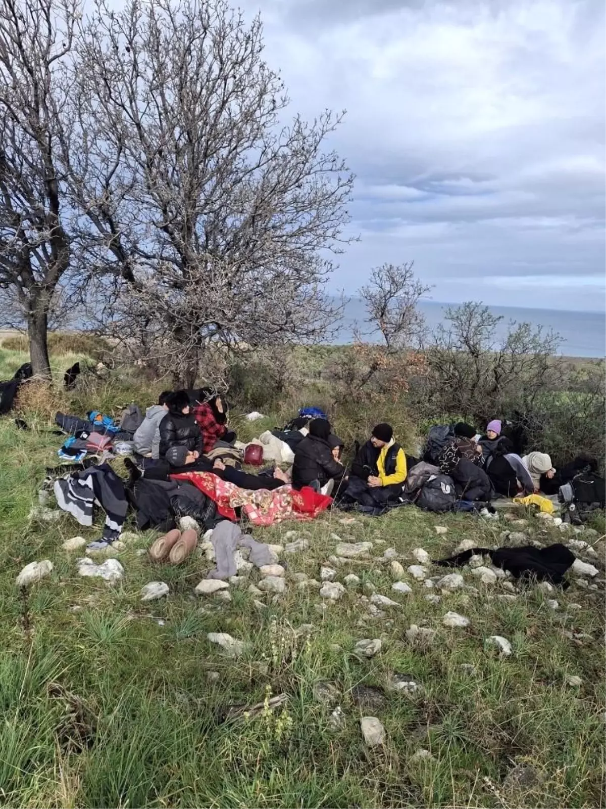 Ayvacık'ta 39 kaçak göçmen ile 1 göçmen kaçakçısı şüphelisi yakalandı