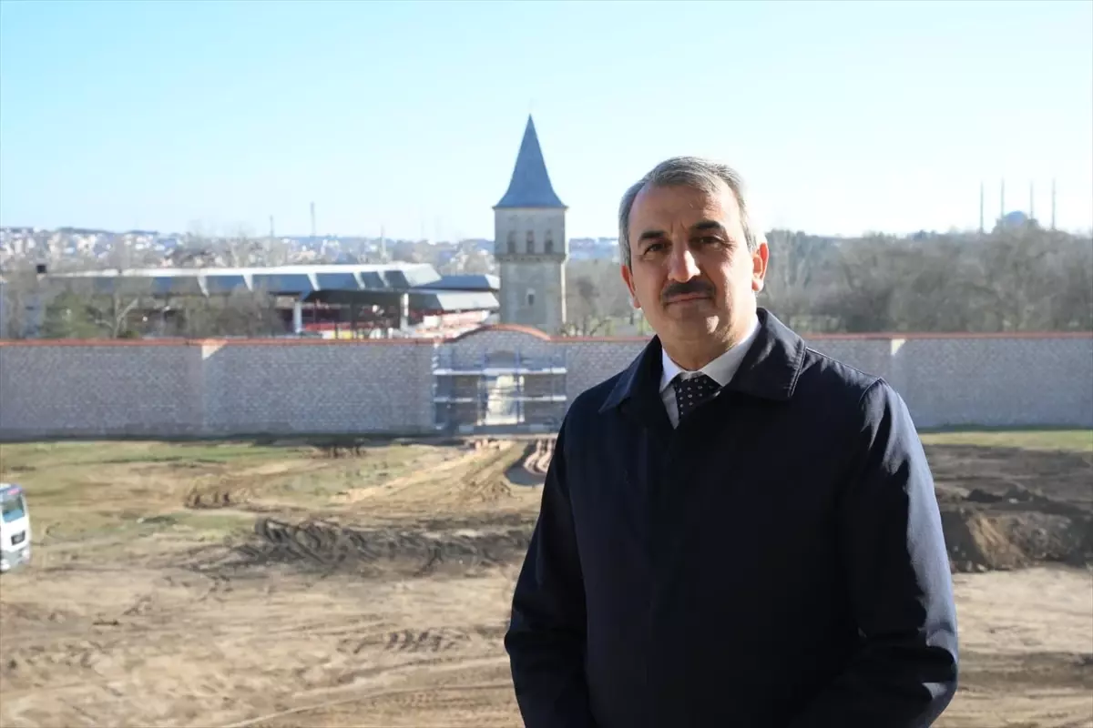 Edirne Valisi Sezer, Edirne Sarayı'nın ihya çalışmalarını inceledi