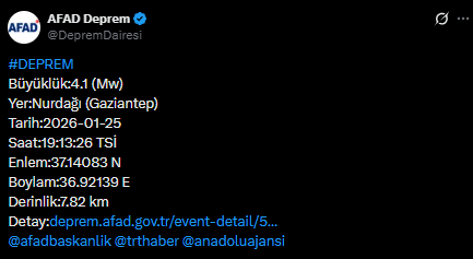 gaziantep te 4 1 buyuklugunde deprem 19502044 1925 m