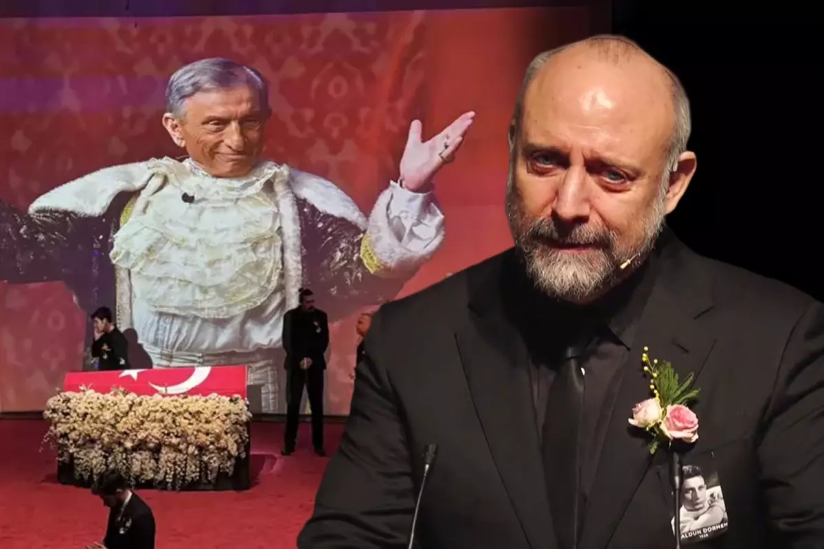 Haldun Dormen'e veda eden Halit Ergenç gözyaşlarına boğuldu