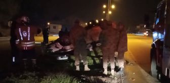 Hatay'da takla atan otomobildeki bebek öldü