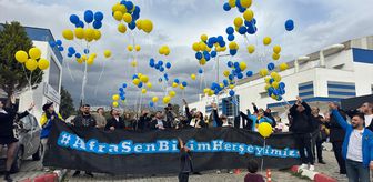 İzmir'de lösemi tedavisi süren 3 yaşındaki Afra için gökyüzüne balonlar bırakıldı