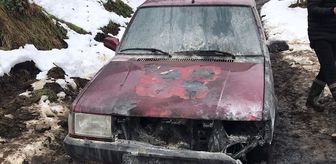Trabzon'da seyir halindeki otomobilde çıkan yangın söndürüldü