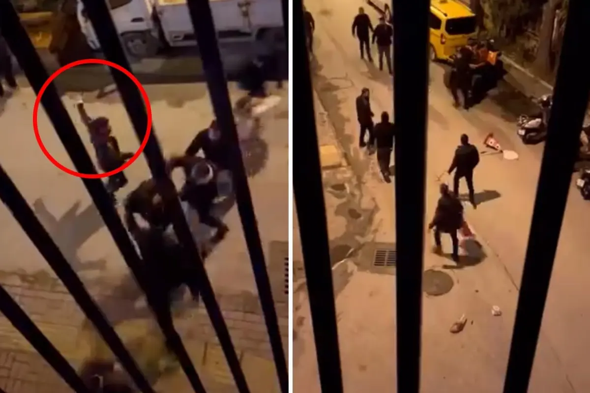 Alanya'da bıçaklı ve zincirli kavga kamerada: 7 gözaltı