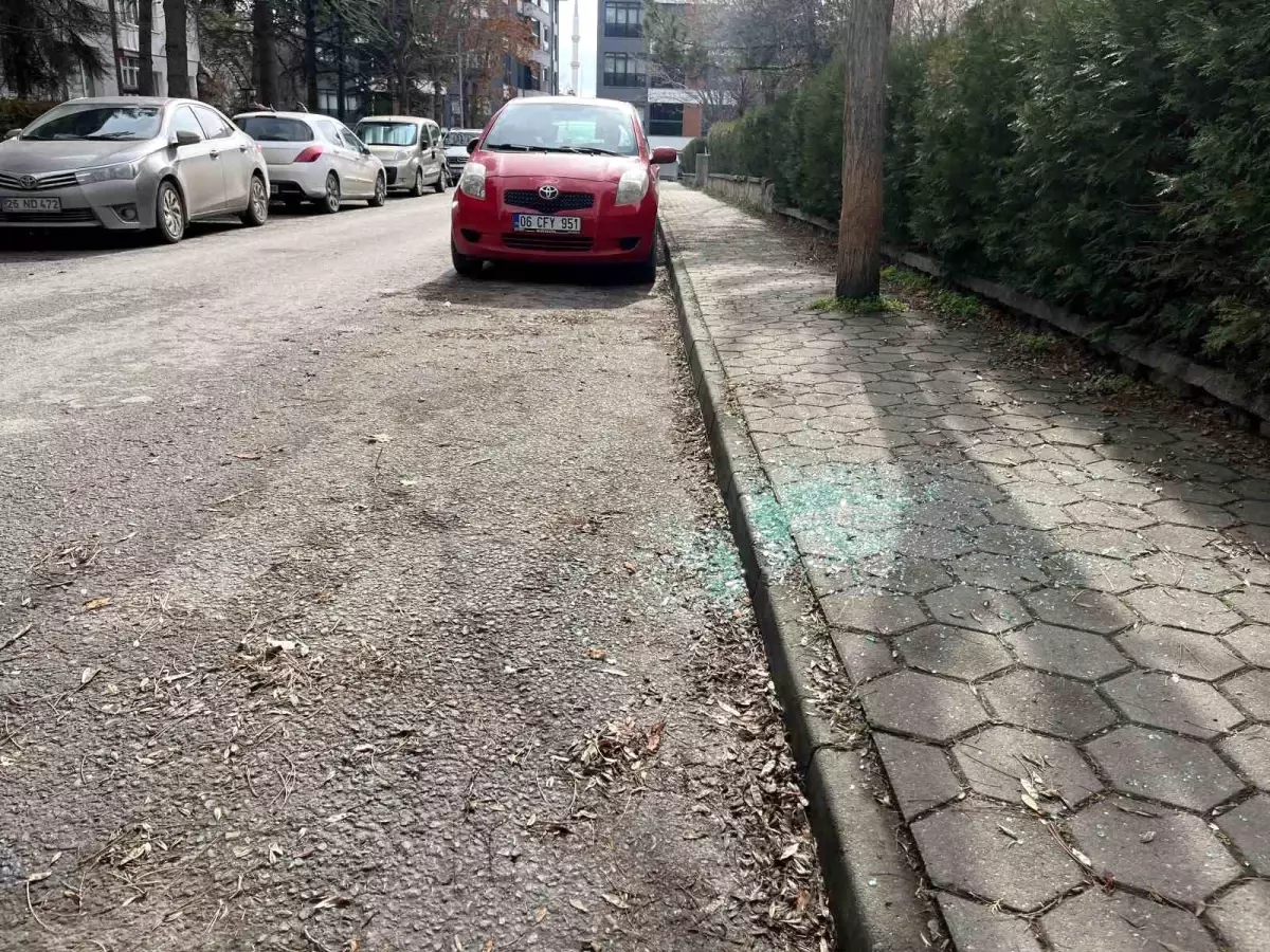 Aynı sokak üzerinden beş aracın camlarını kırıp hırsızlık yaptılar