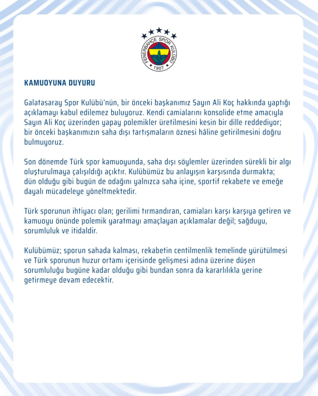 beklenen aciklama geldi fenerbahce den 19503588 9735 m