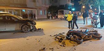 Hatay'da otomobille çarpışan motosikletteki 2 kişi yaralandı