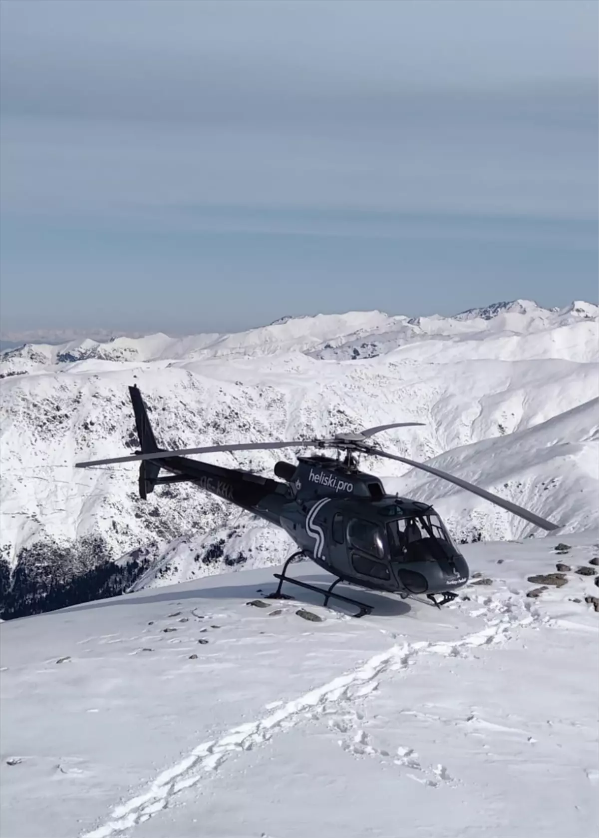 Kaçkar Dağları'nda 'heliski' heyecanı devam ediyor