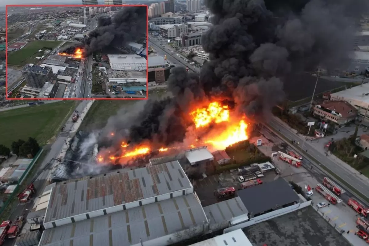 Korkunç görüntüler Dumanlar gökyüzünü kapladı