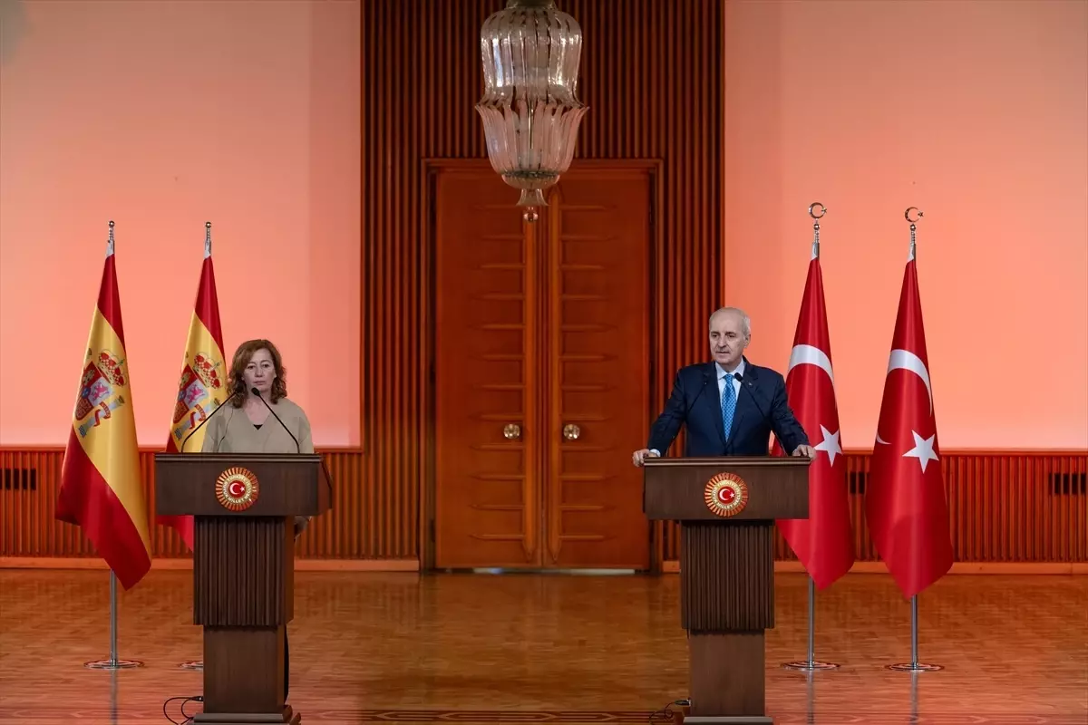 TBMM Başkanı Kurtulmuş, İspanya Temsilciler Meclisi Başkanı Armengol ile ortak basın toplantısında konuştu Açıklaması