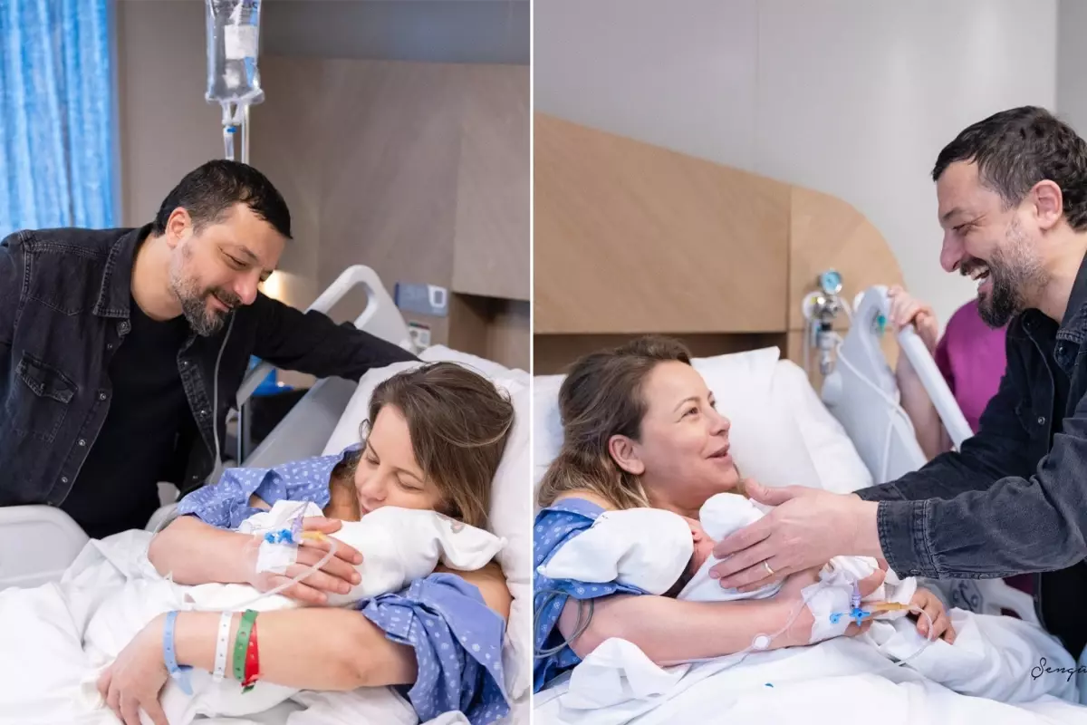 Ünlü şarkıcı Mehmet Erdem ve oyuncu Vildan Atasever, bebeklerine kavuştu