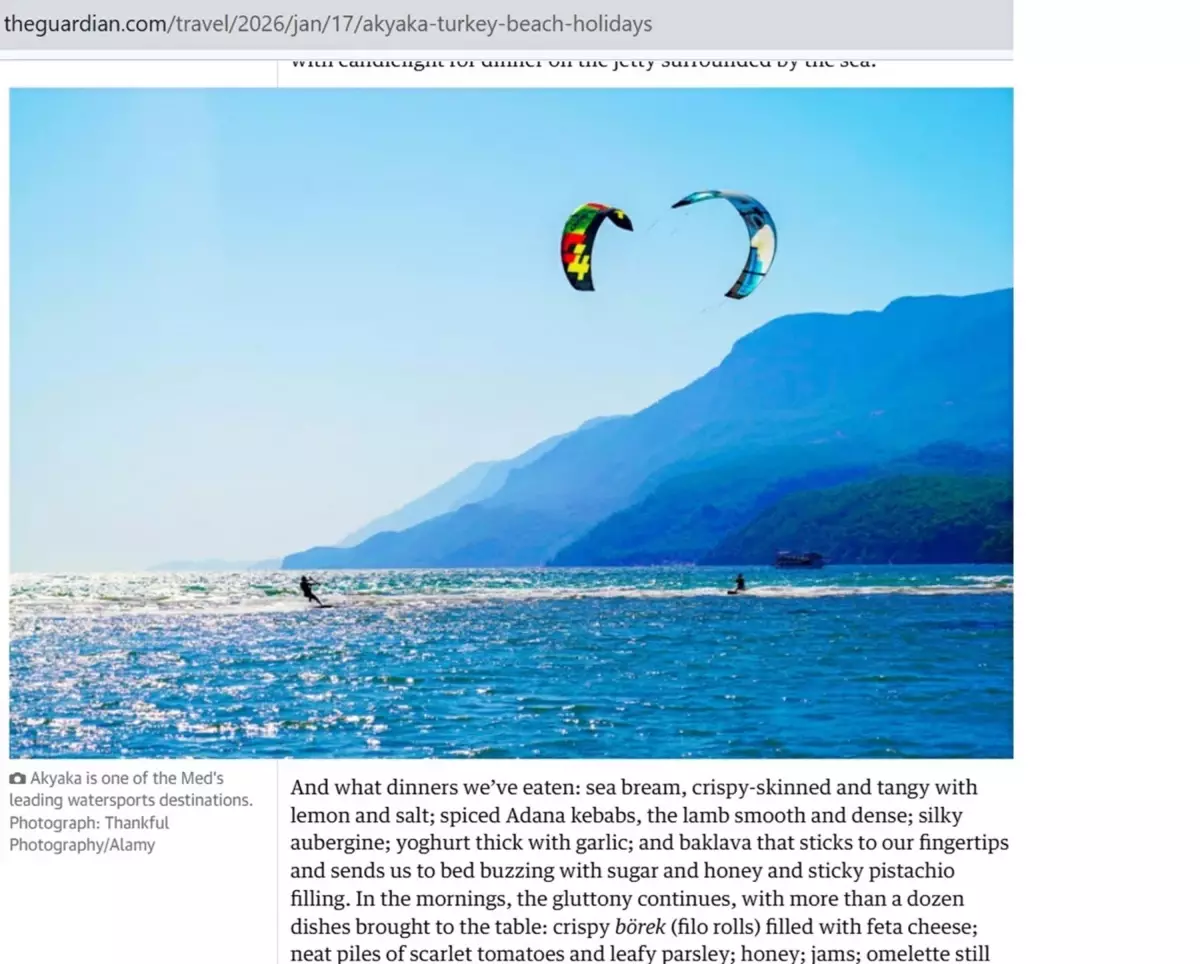 Akyaka, The Guardian'da: Kitlesel turizme direnen ender sahil kasabası