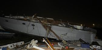 Antalya'nın Aksu ilçesinde çıkan hortumda bir kişi yaralandı