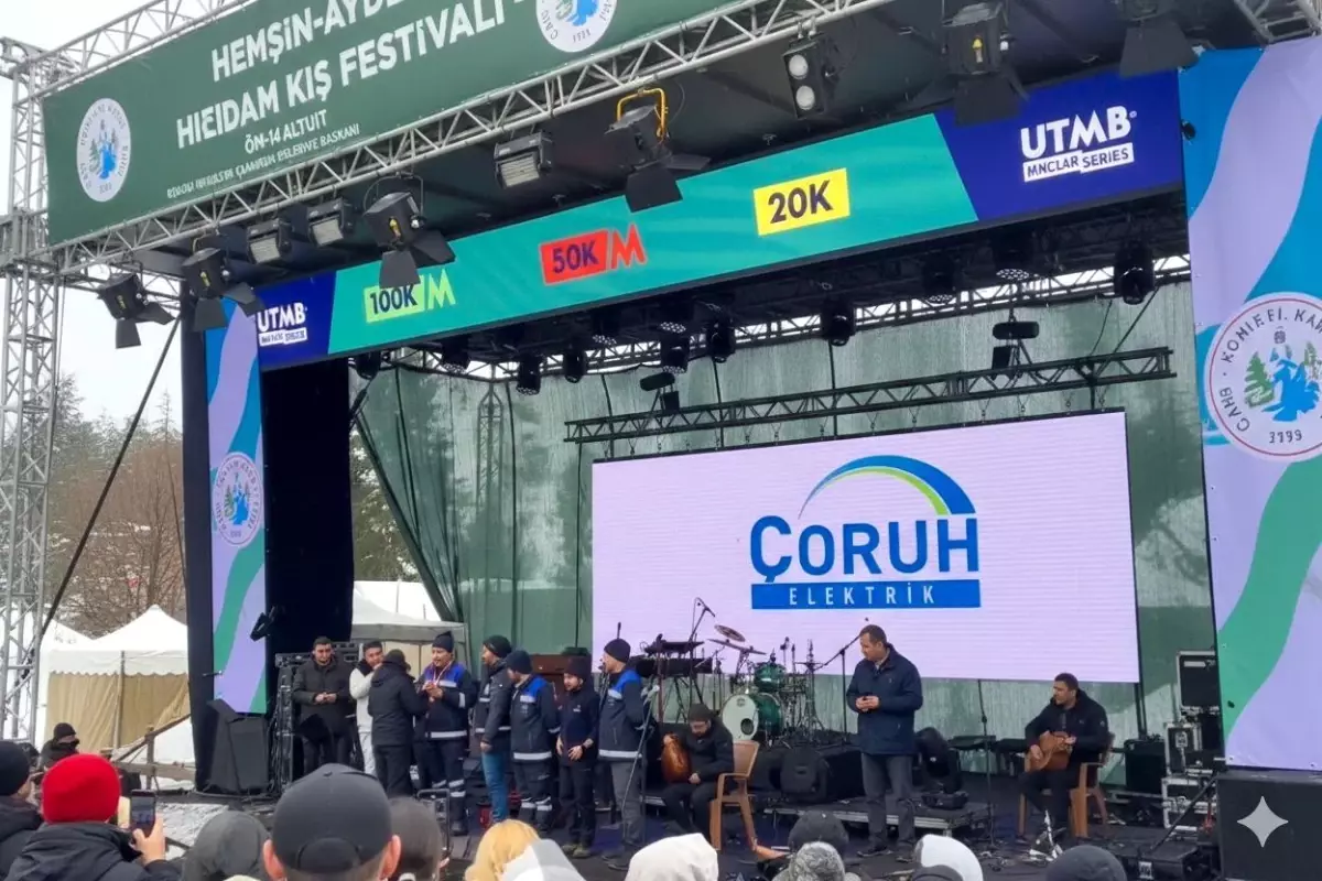 Çoruh EDAŞ, Rize ve Trabzon'daki kış festivallerinde kesintisiz enerji için sahadaydı